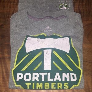 Portland Timbers Bedazzled Soccer Team Club Tee T-Shirt Shirt Athletic Sports